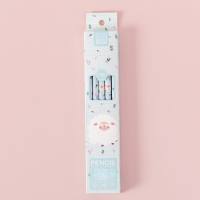10 pieces of HB cartoon pencils for primary school students  Light Blue