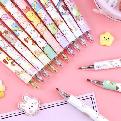 ins high value press pen combination creative stationery student press gel pen office supplies water-based signature pen
