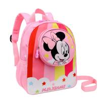 Children's Anti-lost Small School Bag Kindergarten Traction Rope Small Backpack Cartoon  Pink