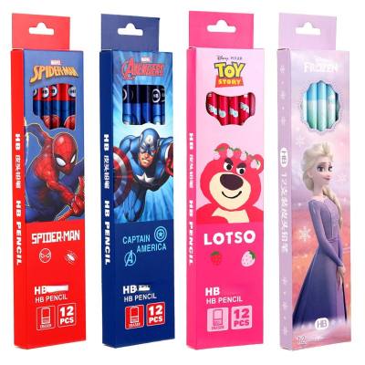 Disney Marvel Bleistifte in Box, HB-Bleistift, Rundstab