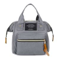Mommy bag small fashion trend stitching contrast color handbag casual simple zipper commuting shoulder messenger bag  Gray