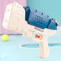 Cross-border water gun toy 500ML double nozzle push-type children's summer outdoor water toy water gun for girls and boys  Deep Blue