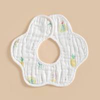 Bave 8 couches bébé coton fournitures bébé bavoirs enfants pétales bavoirs nouveau-né gaze salive serviettes  Multicolore