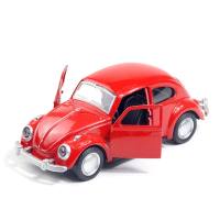Adornos de coche de decoración de pastel de coche de juguete para niños con puerta trasera de coche clásico modelo de coche de aleación a granel  rojo