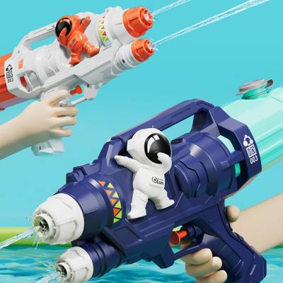 Neues Produkt, Push-Water-Spiel, kontinuierliches Wasserpistolenspielzeug, große Kapazität, Running Man-Dinosaurier-Wasserpistole, Kinder-Strandspielzeug