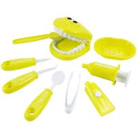 Children's tooth brushing toys oral practice little doctor tooth model Montessori early education teaching aids simulation denture mold  Yellow
