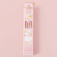10 pieces of HB cartoon pencils for primary school students  Pink