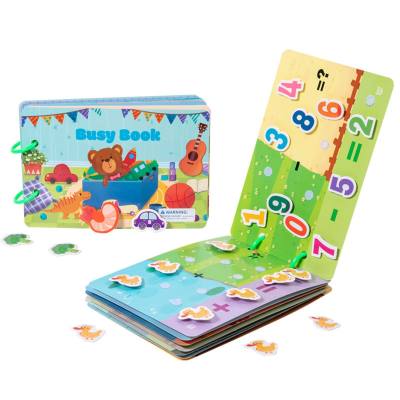 Éducation précoce pour enfants livre de collage silencieux dessin animé illumination bébé cognitif peut coller à plusieurs reprises livre occupé jouets éducatifs