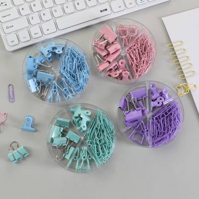 Color long tail clip multifunctional combination set stationery swallowtail clip office supplies metal clip paper clip pin