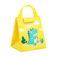 New cartoon student lunch bag children's lunch box bag Oxford cloth insulation lunch box bag outdoor picnic bag lunch bag  Yellow