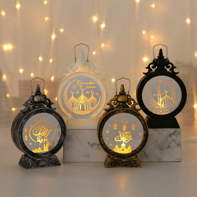 Moon Festival Decorations Wind Lantern Middle East Festival Lantern Candlestick Ornaments Electronic Candle LED Lantern