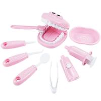 Children's tooth brushing toys oral practice little doctor tooth model Montessori early education teaching aids simulation denture mold  Pink