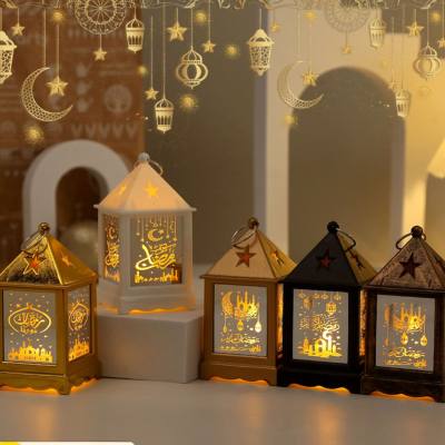 Middle East Festival Lantern Candlestick Wind Lamp Electronic Candle Festival Decoration Arrangement Atmosphere Props