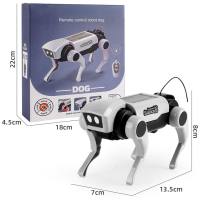 Juguete mecánico para perros con control remoto para niños, modelo de ensamblaje DIY, gato mecánico con control remoto  gris