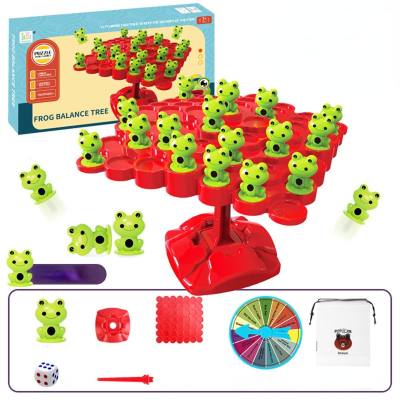 Gioco da tavolo educativo transfrontaliero per bambini Frog Balance Tree Space Balance Tree Jenga giocattolo da battaglia interattivo per due giocatori