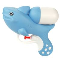 Children's water gun toy Q version Unicorn dinosaur water gun baby bath spray toy gun beach play water gun  Light Blue