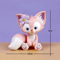 Lingna Belle Little Fox Decoração de Bolo Enfeites de PVC Boneca de Desenho Animado Boneca de Carro Lingna Decoração de Casa  Multicolorido