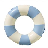 Fabricante de anillos de natación para adultos de celebridades de Internet al por mayor estilo ins anillo de natación de axila a rayas retro anillo de natación inflable de pvc al por mayor  Azul