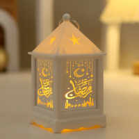 Cross-border new Middle Eastern festival lanterns, candlesticks, wind lanterns, electronic candles, festival decorations and atmosphere props  White