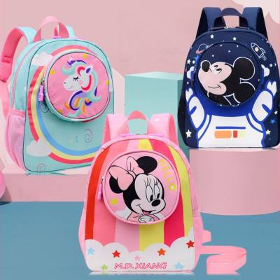 Children's anti-lost small schoolbag kindergarten traction rope small backpack cartoon