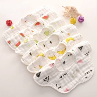 Bave 8 couches bébé coton fournitures bébé bavoirs enfants pétales bavoirs nouveau-né gaze salive serviettes