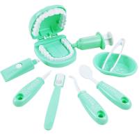 Children's tooth brushing toys oral practice little doctor tooth model Montessori early education teaching aids simulation denture mold  Green