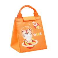 New cartoon student lunch bag children's lunch box bag Oxford cloth insulation lunch box bag outdoor picnic bag lunch bag  Orange