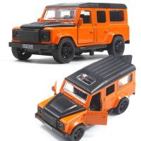 Modello di auto fuoristrada in lega con macchinina giocattolo per bambini a porta aperta  arancia