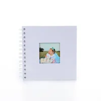 Neues 6-Zoll-Fotoalbum mit Fenster, Erinnerungsalbum zum Thema Babywachstum, DIY-Album mit handgefertigten Karten, Kindergarten-Abschlussalbum  Weiß