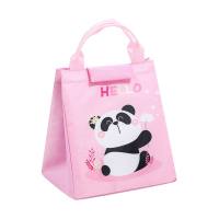 New cartoon student lunch bag children's lunch box bag Oxford cloth insulation lunch box bag outdoor picnic bag lunch bag  Pink