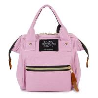 Mommy bag small fashion trend stitching contrast color handbag casual simple zipper commuting shoulder messenger bag  Pink