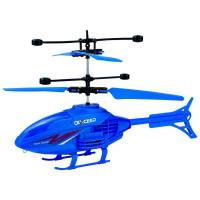 Induction helicopter, fall-resistant remote control aircraft, popular cross-border induction aircraft, drone toy  Blue