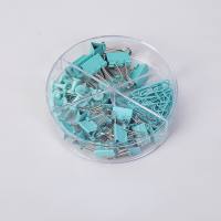 Color long tail clip multifunctional combination set stationery swallowtail clip office supplies metal clip paper clip pin  Sky Blue