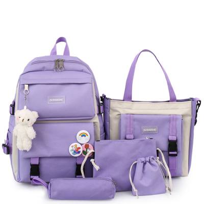 Schoolbags for junior high school girls, lightweight primary school students, fresh and cute girls in grades three to five and six, large-capacity backpacks