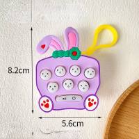 Mini machine de jeu de décompression whack-a-mole pour enfants, jouet éducatif amusant, porte-clés, jouet de presse  Violet