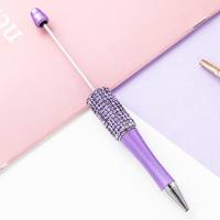 Einfarbiger DIY-Diamantperlenstift, handgefertigter Kugelschreiber mit Diamantperlen  Mehrfarbig
