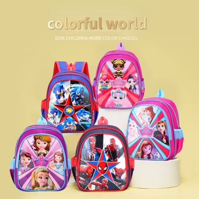 Kindergarten cartoon schoolbag 3-6 years old children preschool waterproof and durable inkjet schoolbag