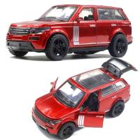 Modello di auto fuoristrada in lega con macchinina giocattolo per bambini a porta aperta  Rosso