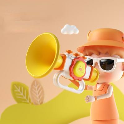 El juguete de trompeta para bebé puede soplar un silbato de trompeta para bebé, instrumento musical para jardín de infantes, regalo para niños y niñas de 12 años