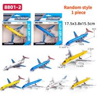 Children's toy inertia pull back aircraft alloy taxiing passenger plane simulation model ornaments  Multicolor
