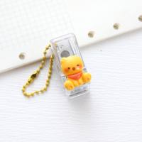 Cartoon mini single hole punch portable student notebook loose-leaf binding machine small ring hole punch  Yellow