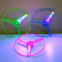 Colorful luminous flying saucer pull line flying saucer children's outdoor toy  Multicolor