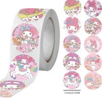 500 stickers/roll 25MM Star Dailu Jade Cinnamon Dog Kuromi stickers gift reward stickers Sanrio sealing stickers  Multicolor