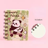 Cartoon coil panda notebook  Multicolor