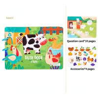 Cross-border children's early education enlightenment animals quiet busybook paste book educational toys repeated stickers busy book  Multicolor