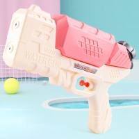Cross-border water gun toy 500ML double nozzle push-type children's summer outdoor water toy water gun for girls and boys  Pink