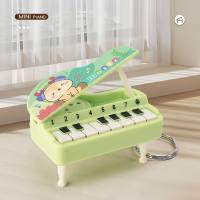 Mini piano portátil, piano tocável, console de videogame, chaveiro de brinquedo para presente  Verde