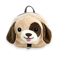 Cartoon anti-lost backpack for baby girls and children's plush small bag  Beige
