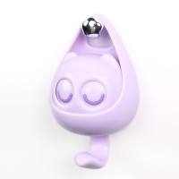Gancho de gato parpadeante creativo de dibujos animados, gancho sin costuras sin perforaciones, lindo macarrón  Púrpura