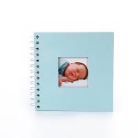 Nuevo álbum de fotos tipo ventana de 6 pulgadas, álbum conmemorativo del crecimiento del bebé, álbum de tarjetas hecho a mano diy, álbum de graduación para jardín de infantes  Azul